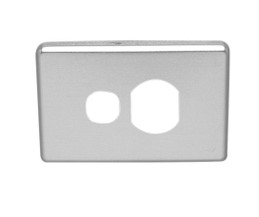 CLIPSAL SINGLE GPO BRUSHED ALUMINIUM COVER